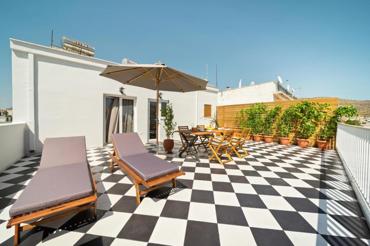 Luxurious Apartment With Big Sea View Terrace - Central Location Atény Exteriér fotografie