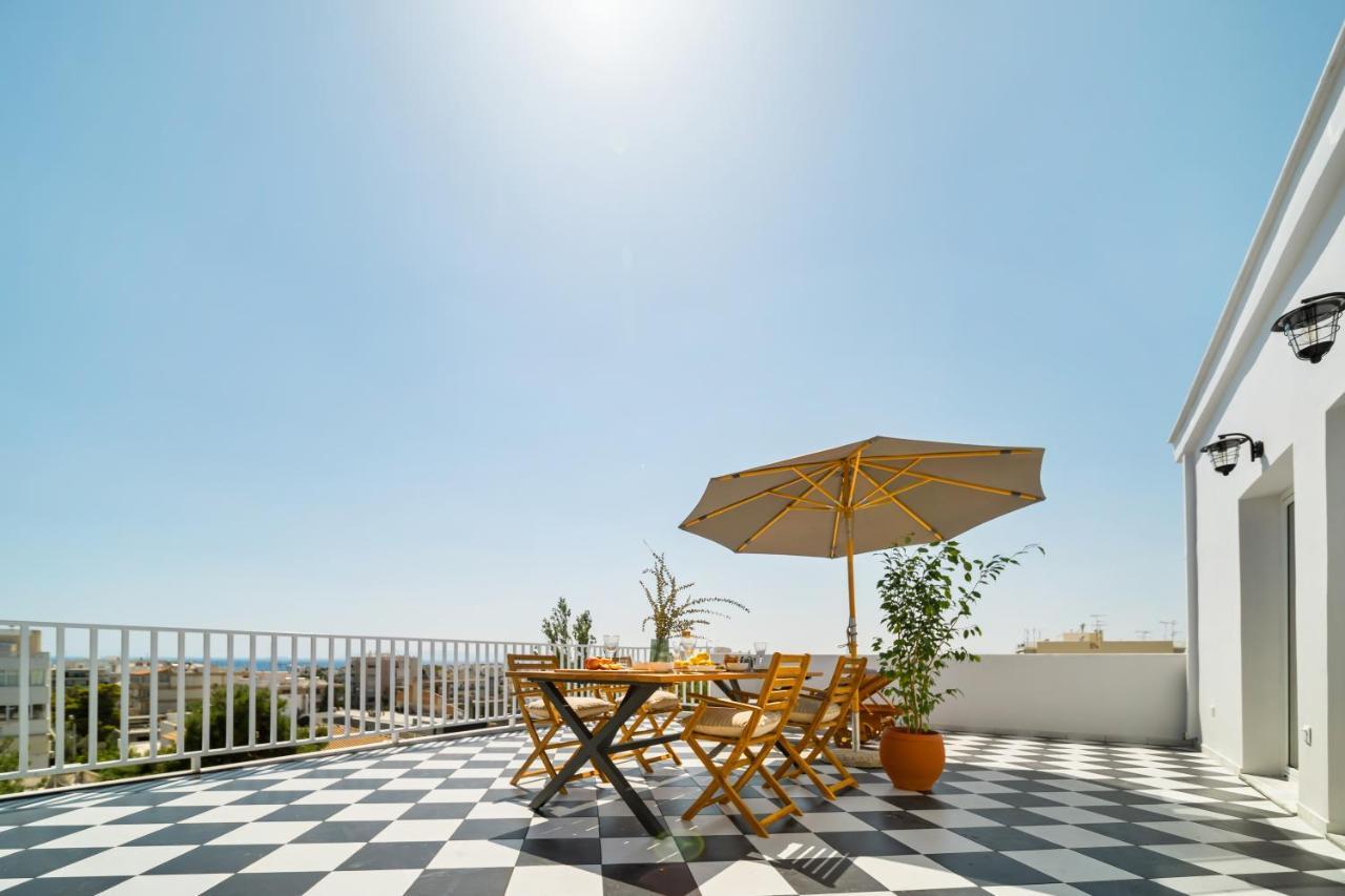 Luxurious Apartment With Big Sea View Terrace - Central Location Atény Exteriér fotografie